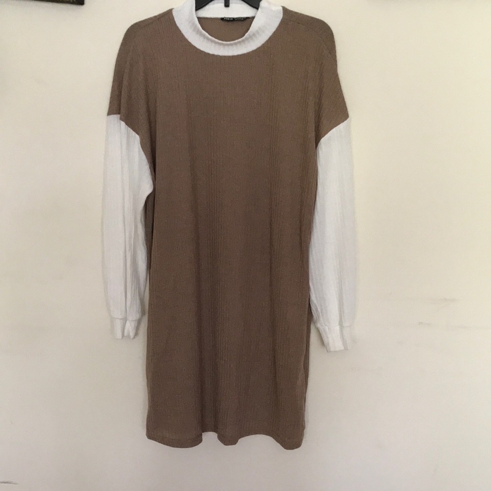 Shein long sleeve dress 🤎🤍